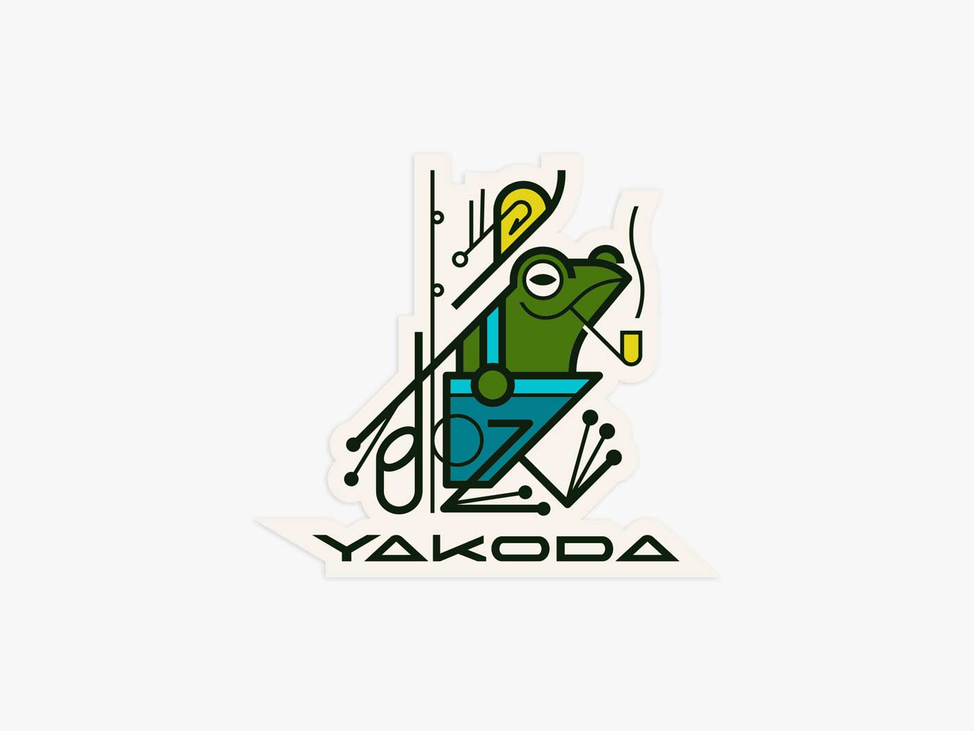Peace Frog Sticker