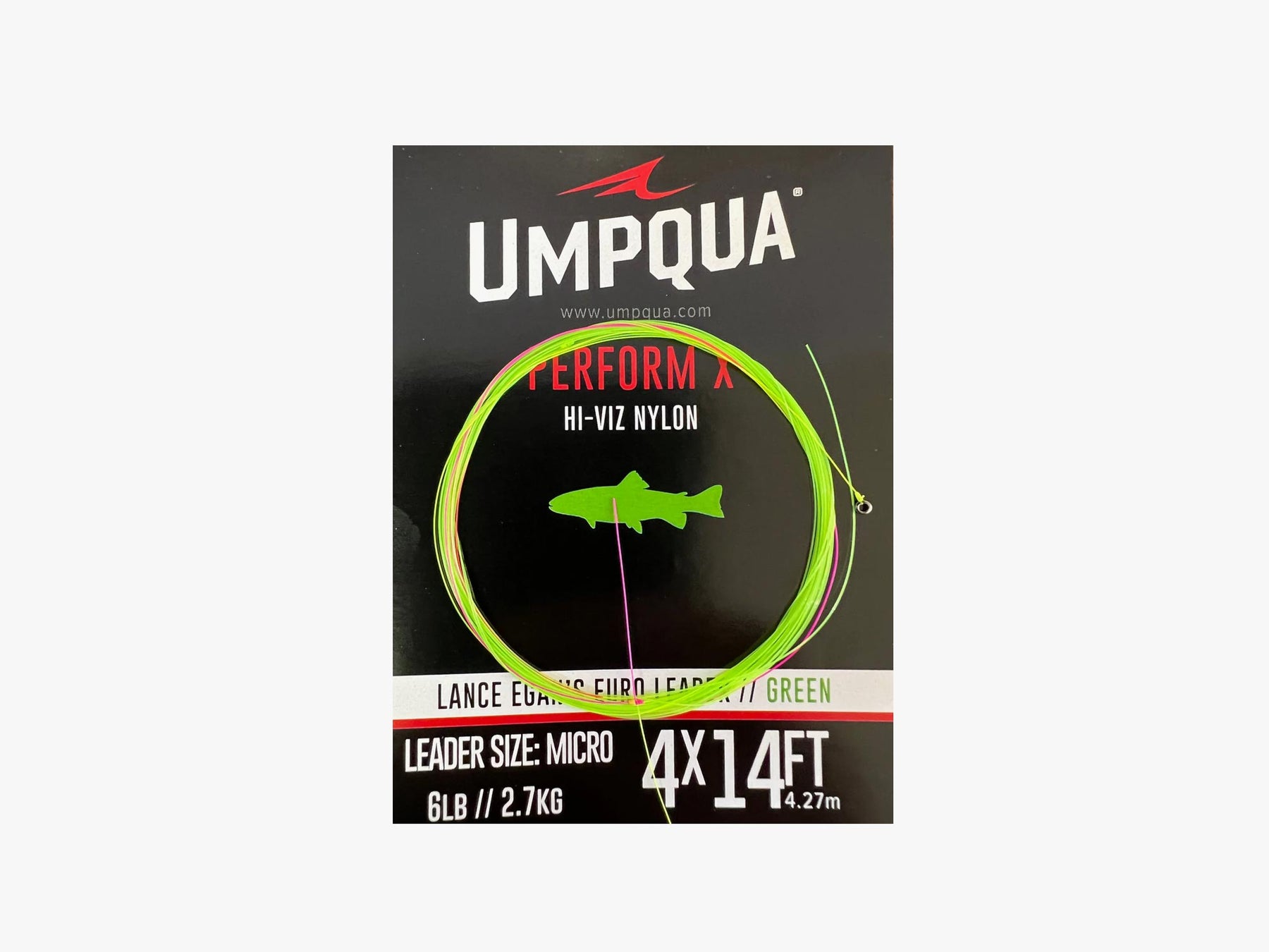 Umpqua Egan's Hot Green 4x Euro Leader
