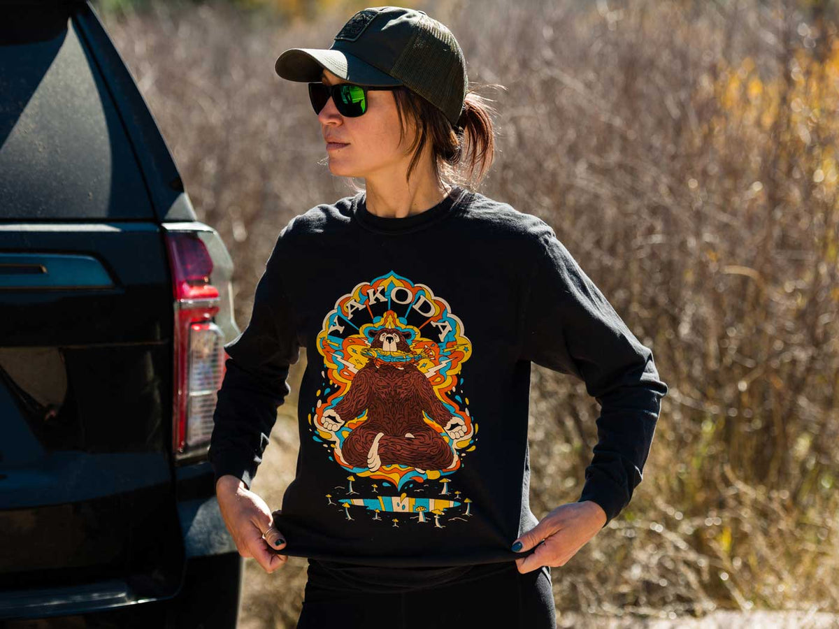 Trippy Grizzly Long Sleeve Tee