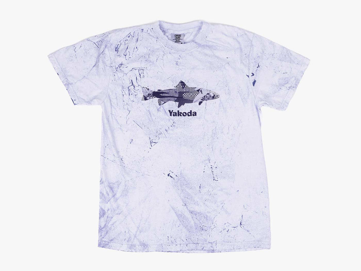 Trippy Trout Pigment Dyed Tee – Purple Blast